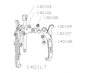 EXTRACTOR REVERSIBLE FORZA SERIE 1400LT DE 3 PATAS LARGAS